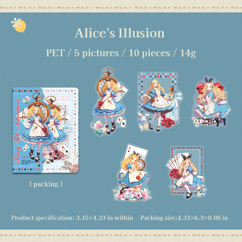 10pcs fairy tale adventure PET-sticker pack (S25072801)