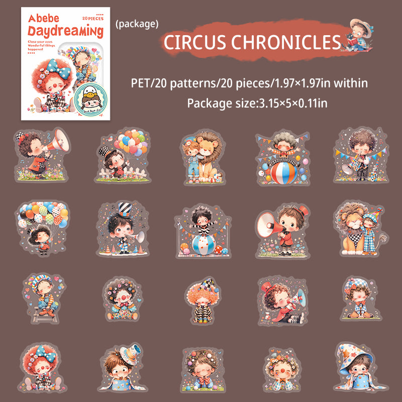 20pcs cute boys day dreaming PET-sticker pack (S25081201)