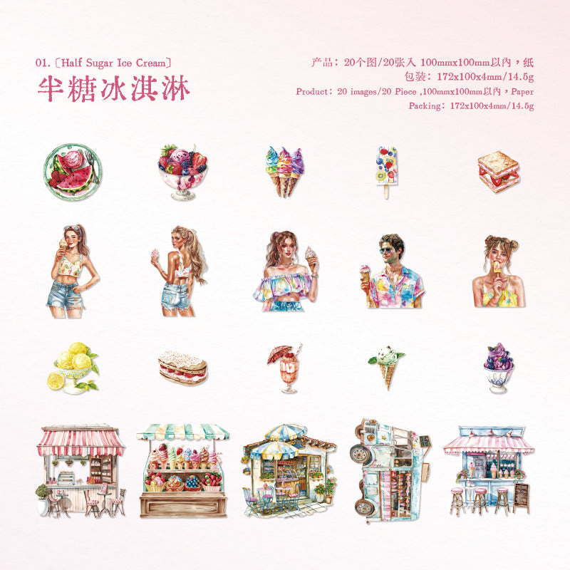 20pcs summer holiday sticker pack (S25071001)