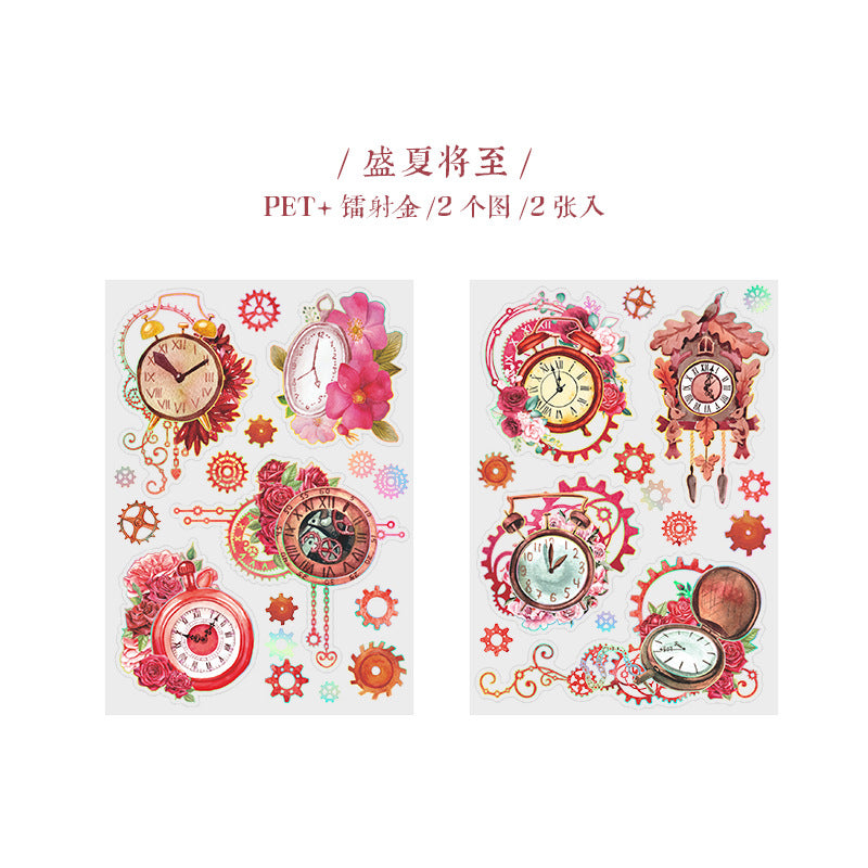 2 sheets pre-cut time gear sticker pack (S25071801)