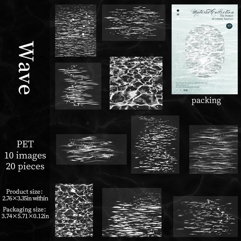 20pcs natural collection PET-sticker pack (S25081801)