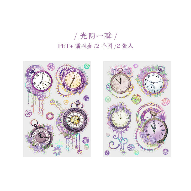 2 sheets pre-cut time gear sticker pack (S25071801)