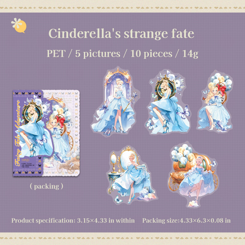 10pcs fairy tale adventure PET-sticker pack (S25072801)