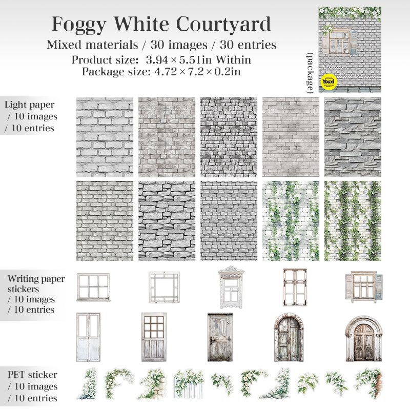 30pcs flower Wall sticker+paper pcak (P25080601)