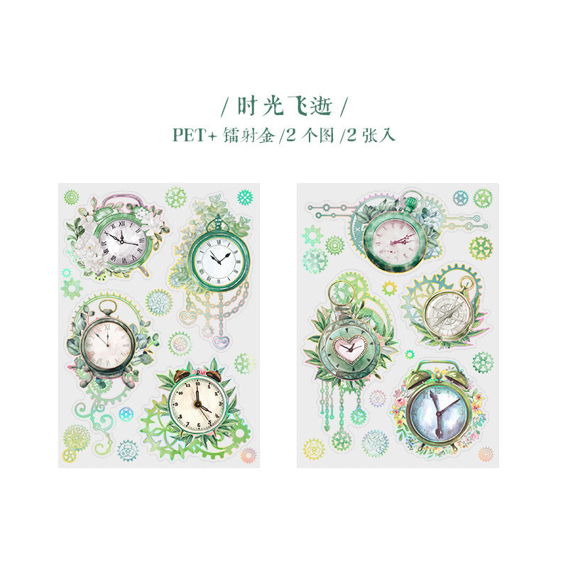 2 sheets pre-cut time gear sticker pack (S25071801)