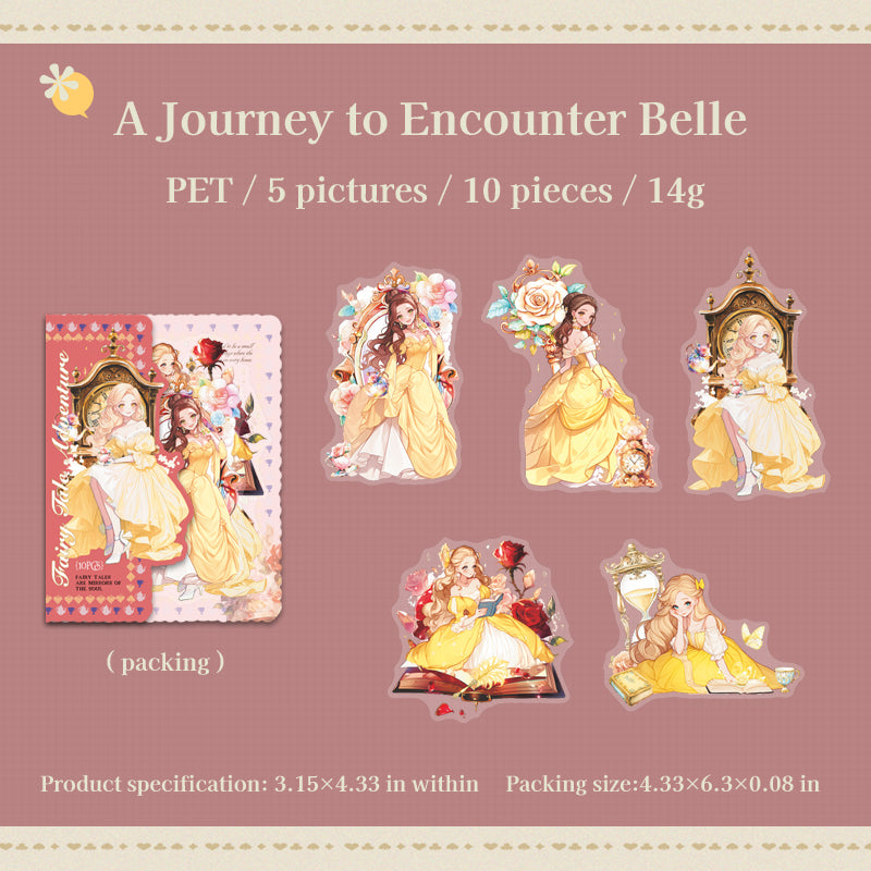 10pcs fairy tale adventure PET-sticker pack (S25072801)