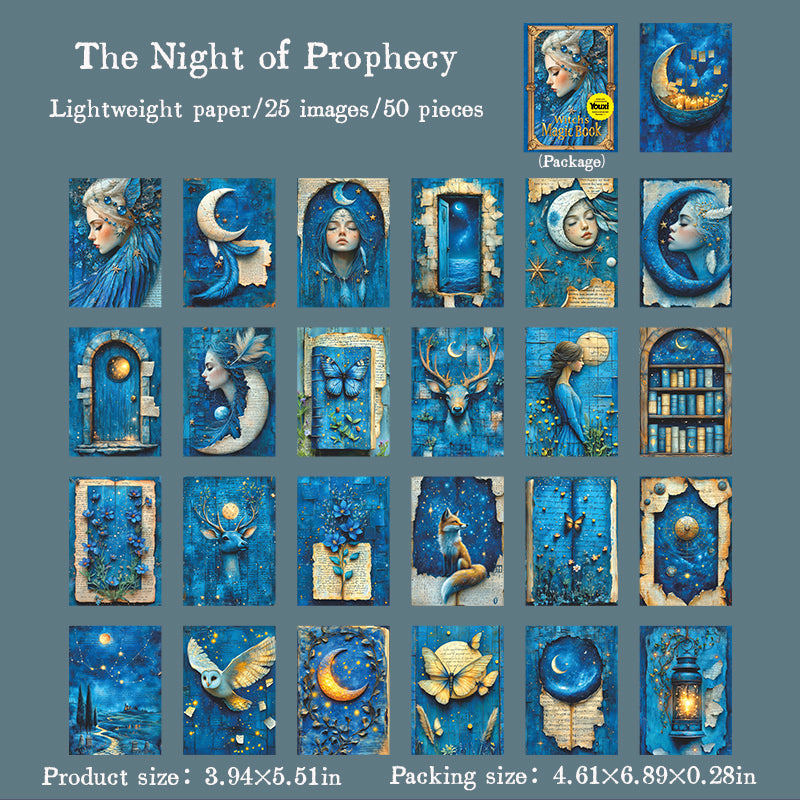 50pcs witch magic book paper pack (P25081901)