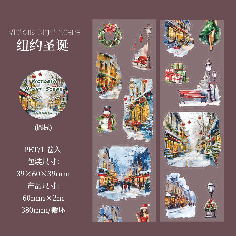 1 roll night scene pre-cut PET-tape (T25070401)