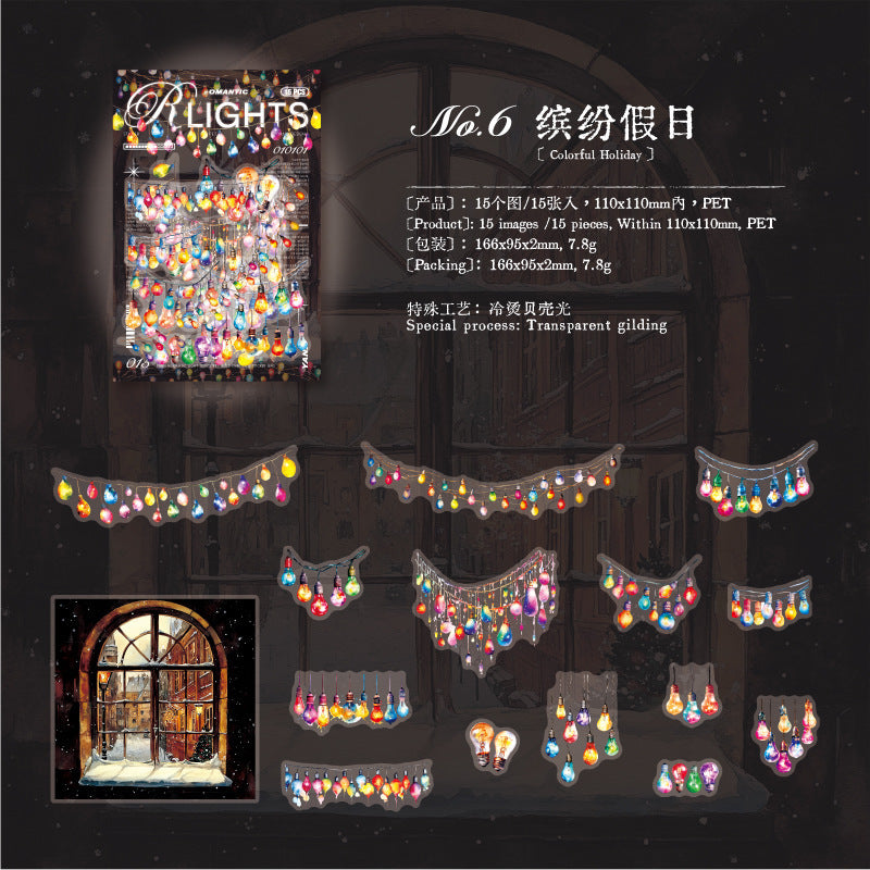 15pcs lights sticker pack (S25071101)