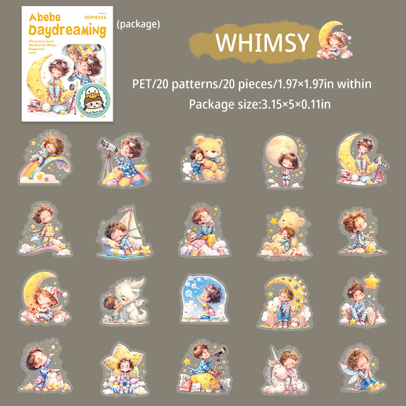 20pcs cute boys day dreaming PET-sticker pack (S25081201)
