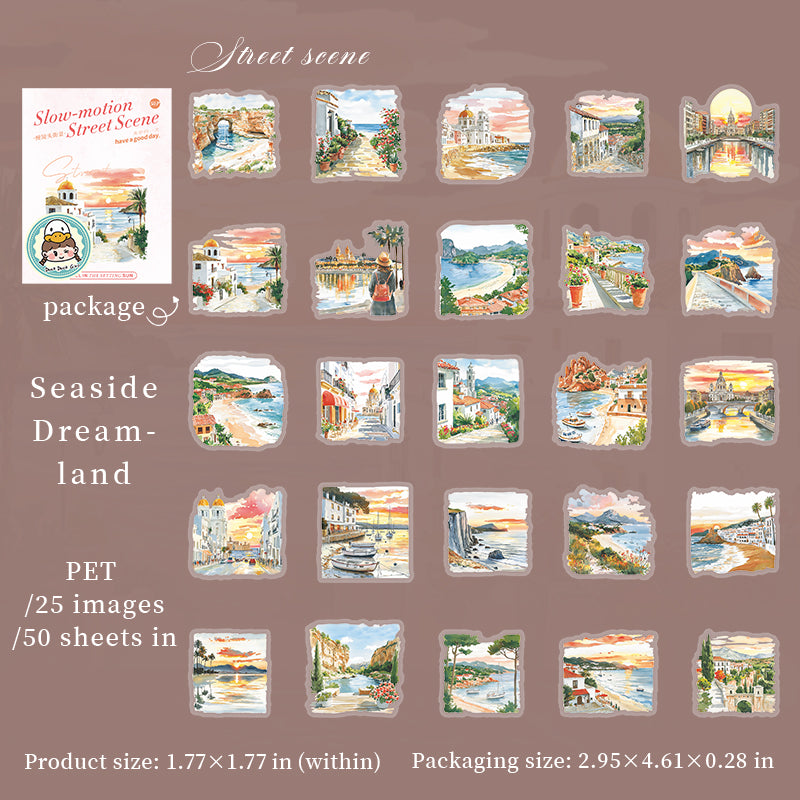 50pcs street scene sticker pack (S25081202)