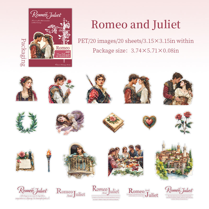 20pcs pride and prejudice sticker pack (S25090402)