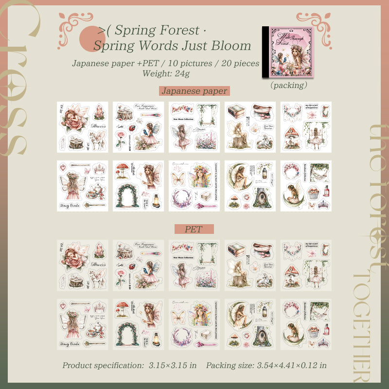 20sheets PET+washi sticker book(TZB25090102)