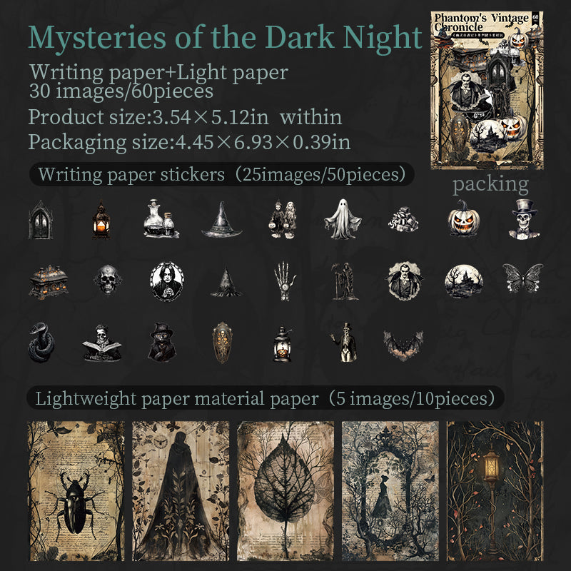60pcs Halloween sticker+paper pack (S25072002)
