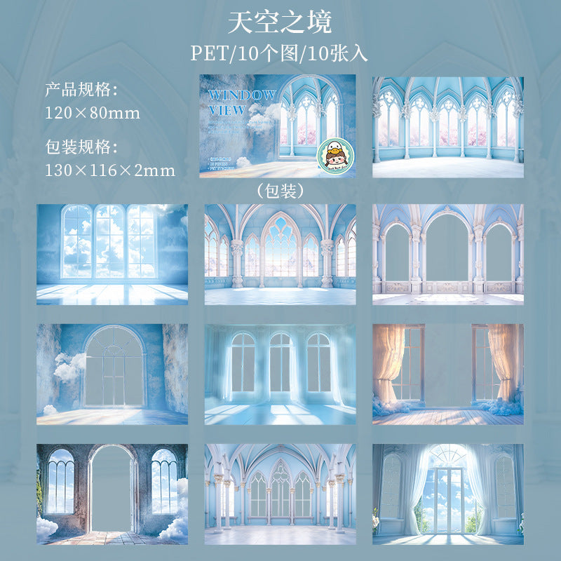 10pcs window view sticker pack (S25071002)