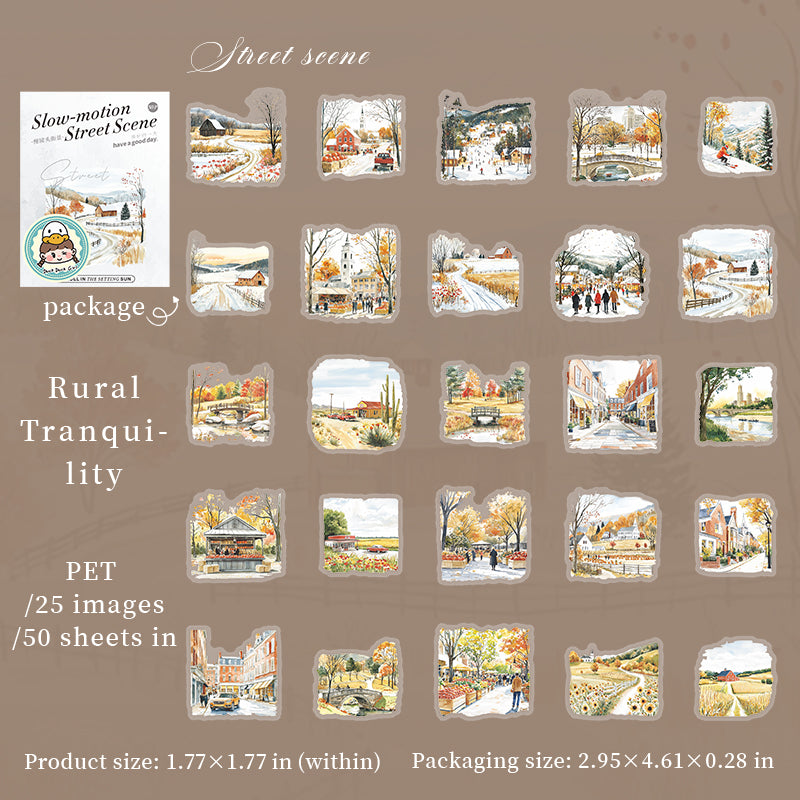 50pcs street scene sticker pack (S25081202)