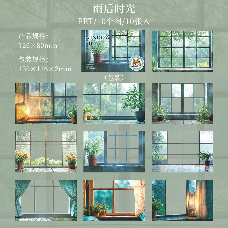 10pcs window view sticker pack (S25071002)