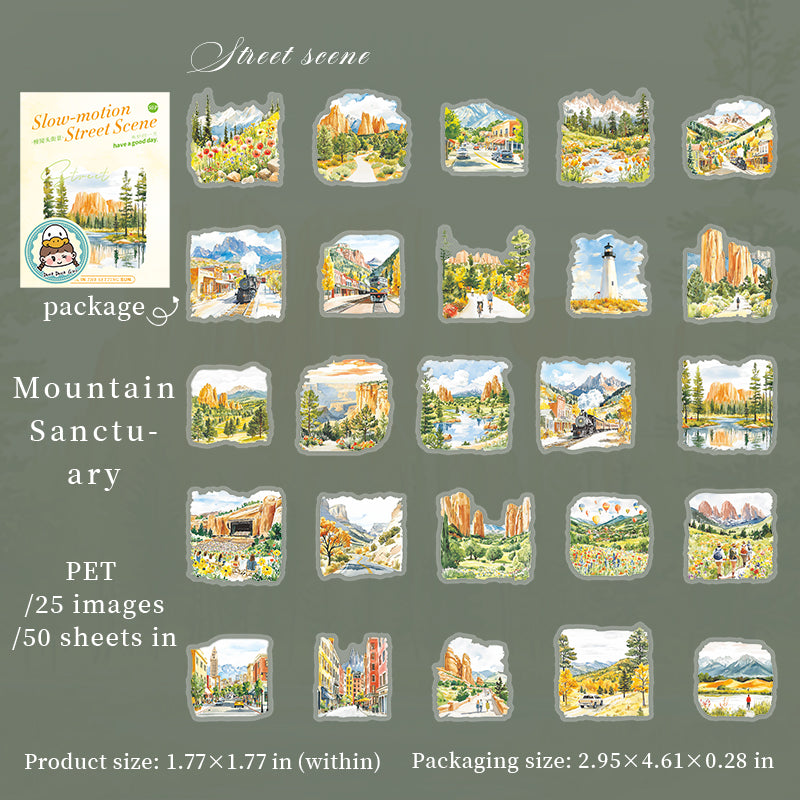 50pcs street scene sticker pack (S25081202)