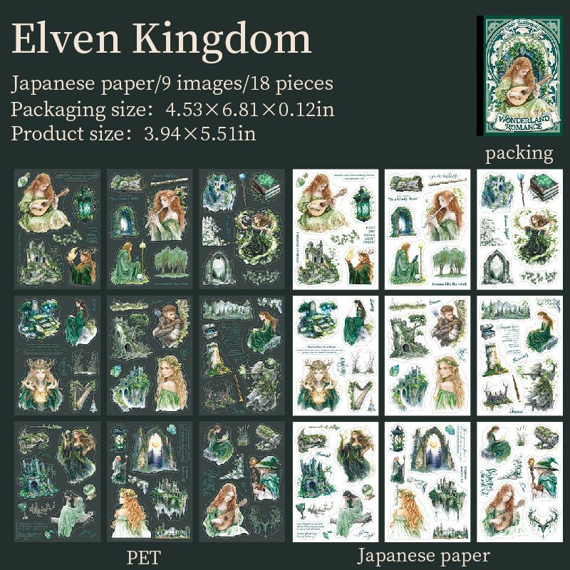 18sheets fairy tale PET+Washi sticker book (TZB25072802)