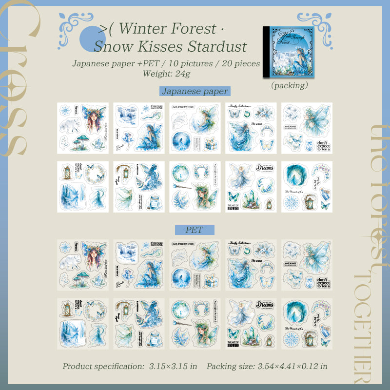 20sheets PET+washi sticker book(TZB25090102)