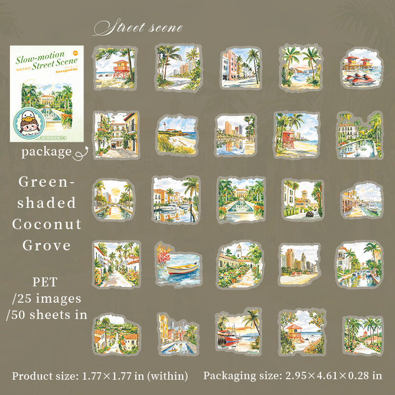 50pcs street scene sticker pack (S25081202)