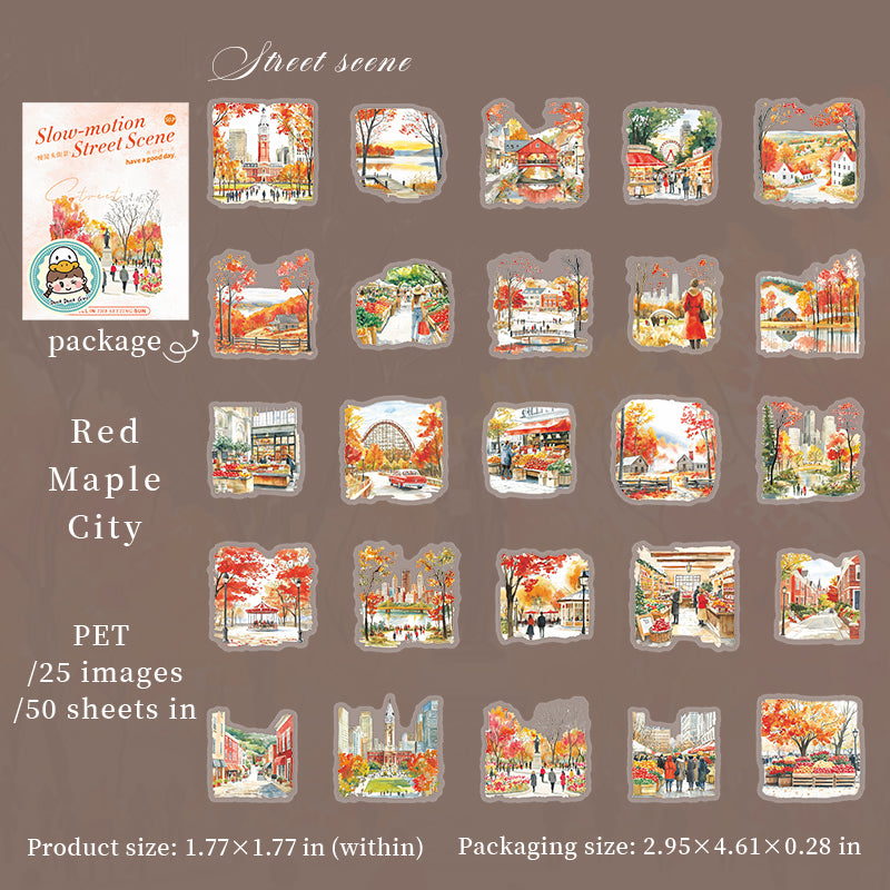 50pcs street scene sticker pack (S25081202)