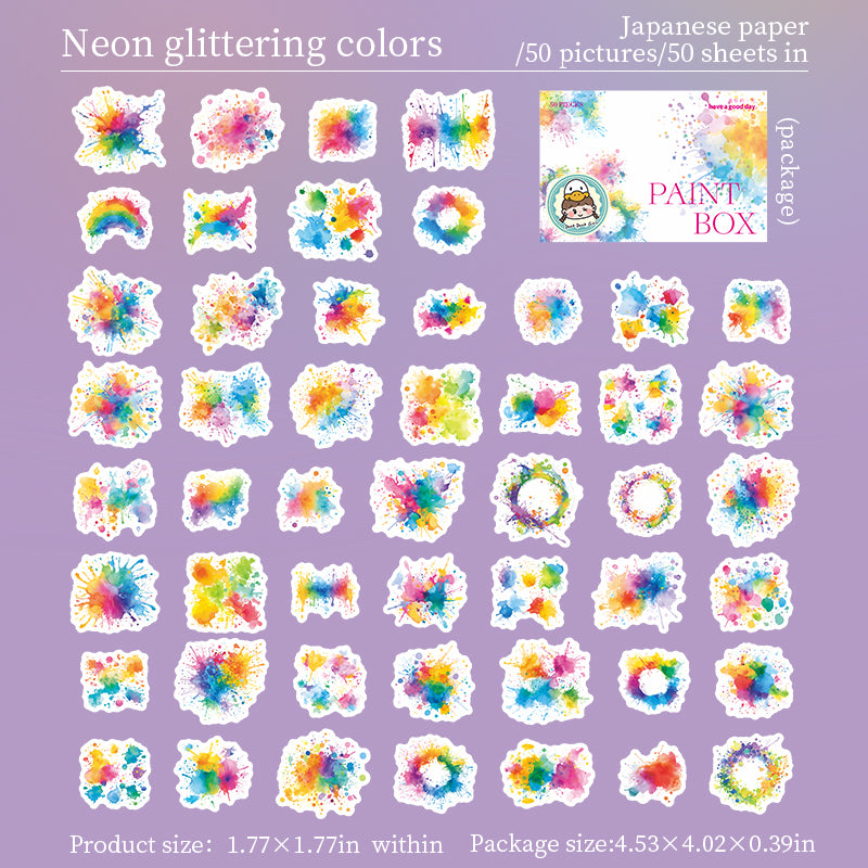 50pcs paint color sticker pack(S25071503)