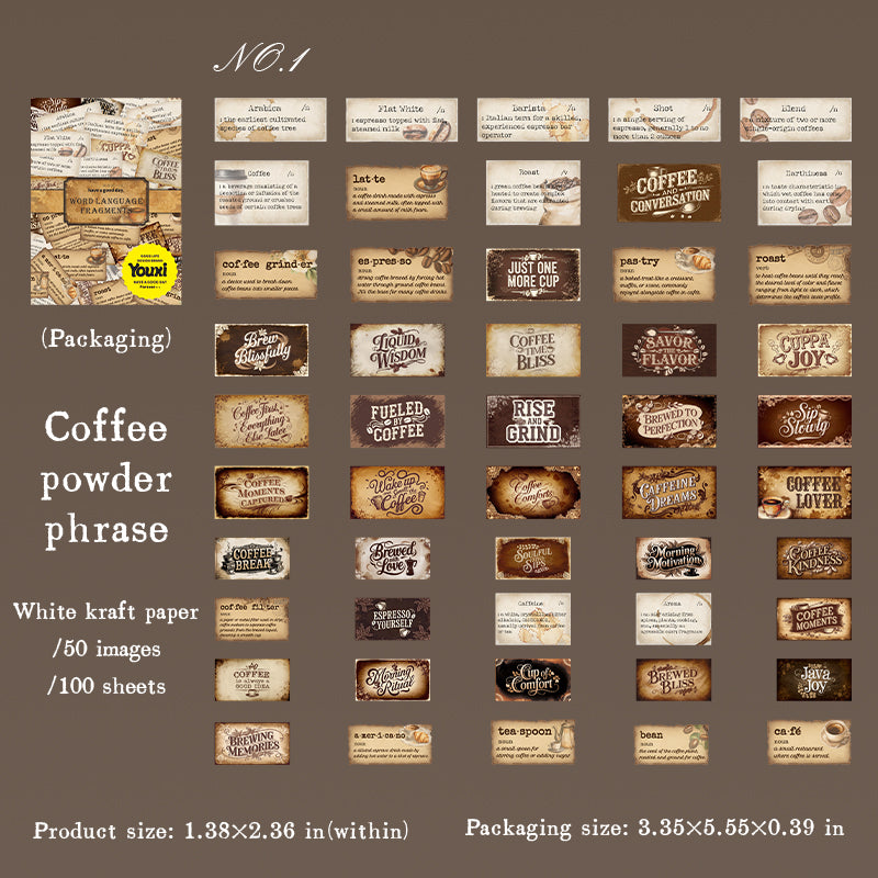 100pcs words sticker pack (S25081203)