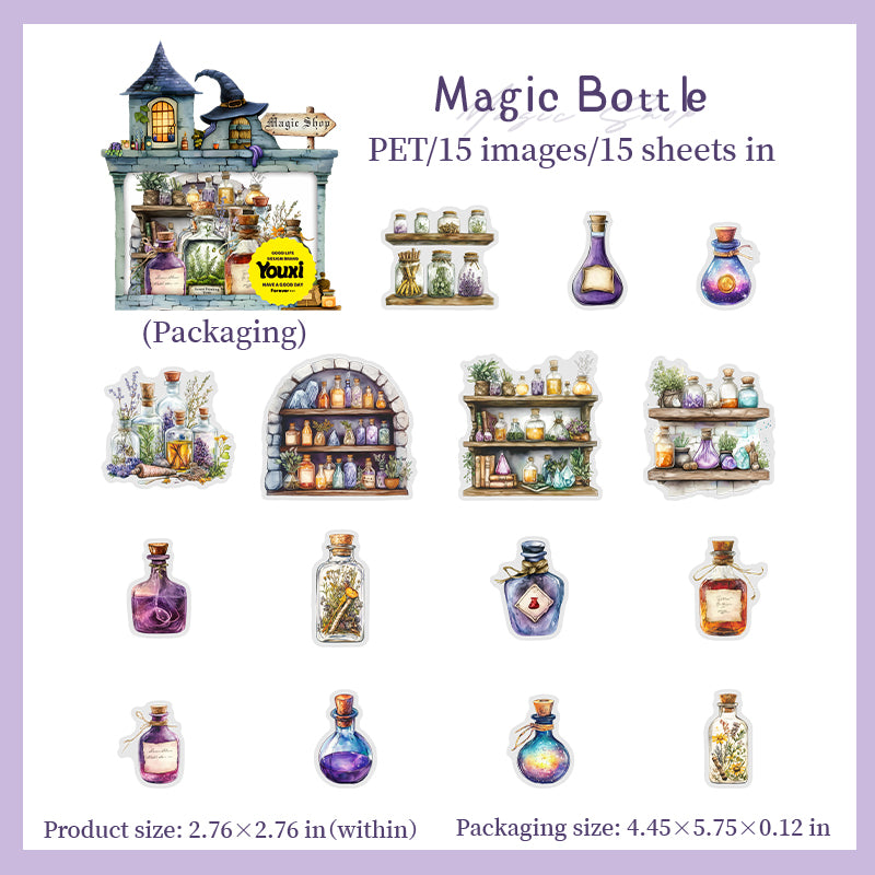15pcs magic bottle PET-sticker pack (S25072803)