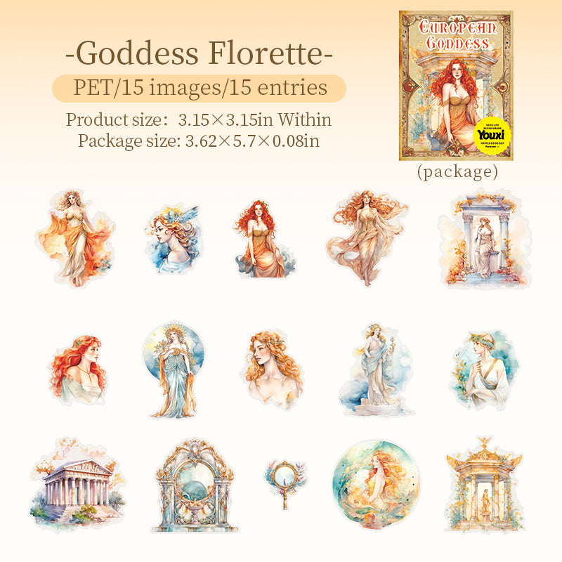 15pcs Goddess sticker pack (S25082703)