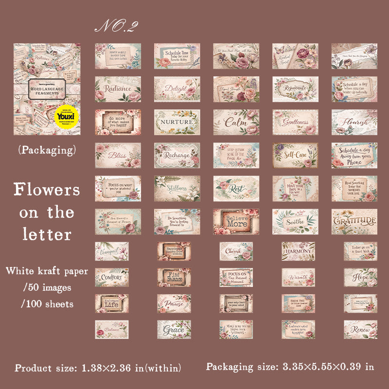 100pcs words sticker pack (S25081203)