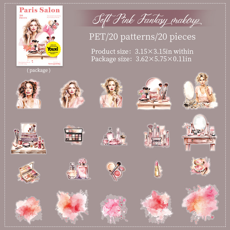 20pcs paris fashion PET sticker pack(S25072203)