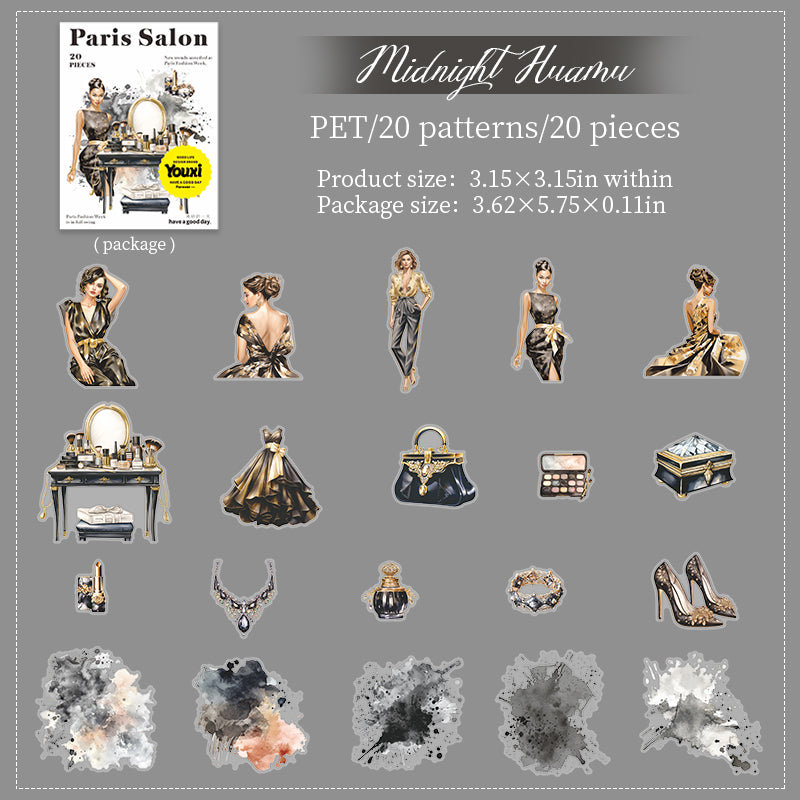 20pcs paris fashion PET sticker pack(S25072203)