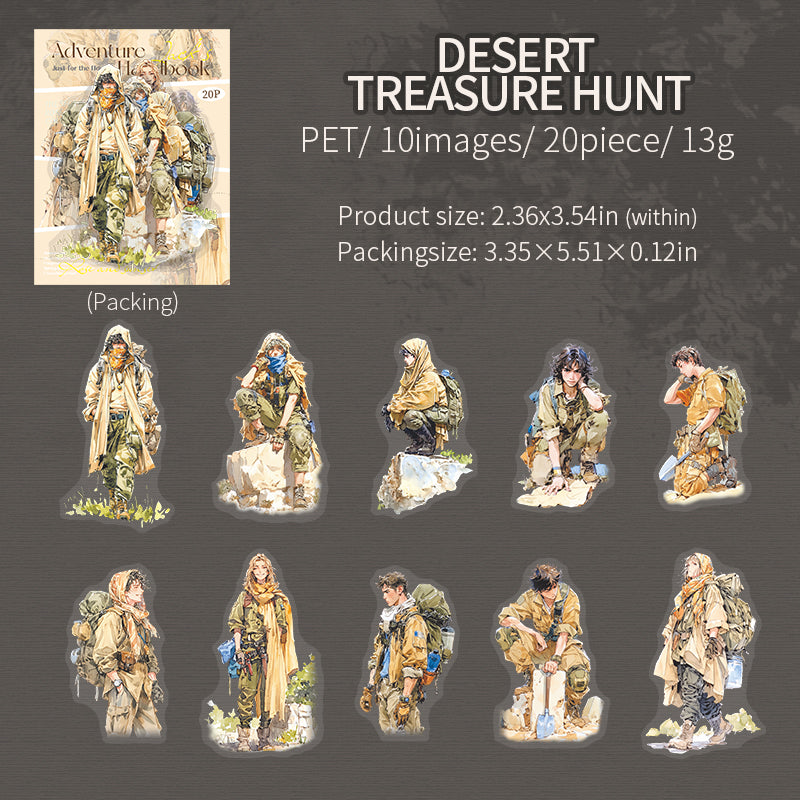 20pcs adventure boys PET-sticker pack (S25080303)