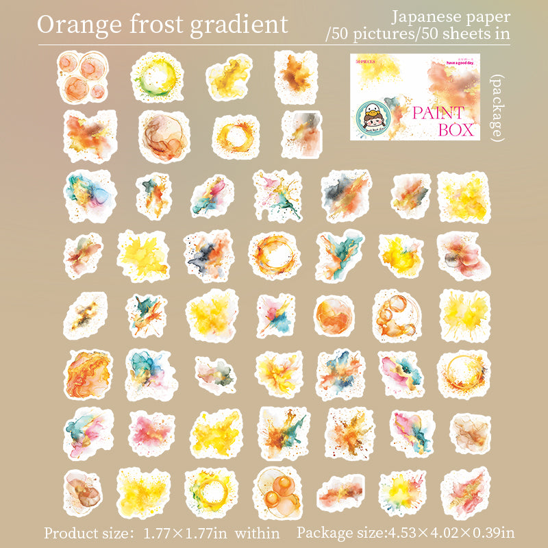 50pcs paint color sticker pack(S25071503)