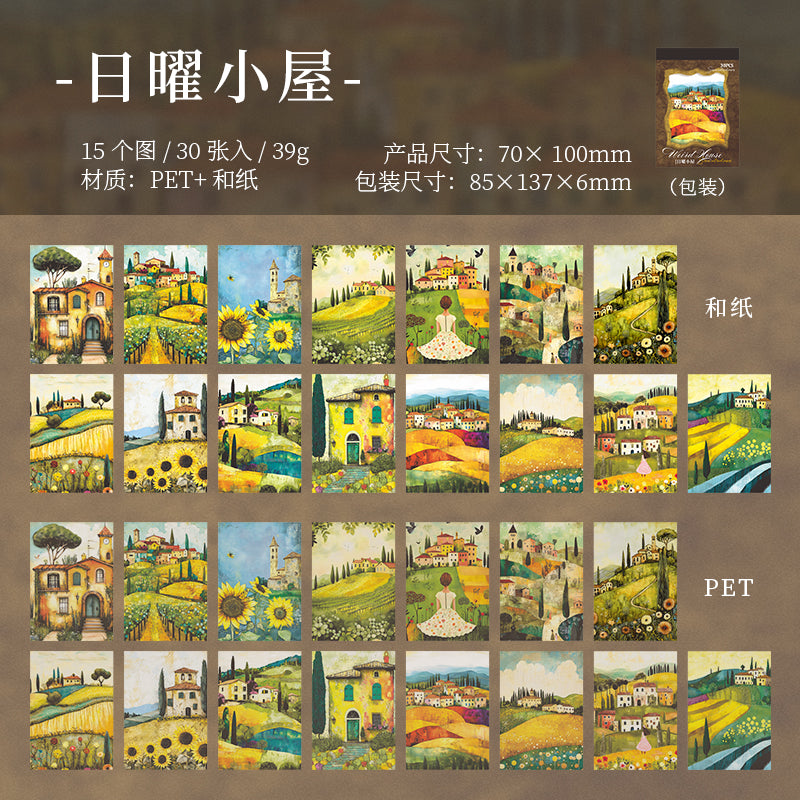 30pcs washi-sticker book (TZB25071203)