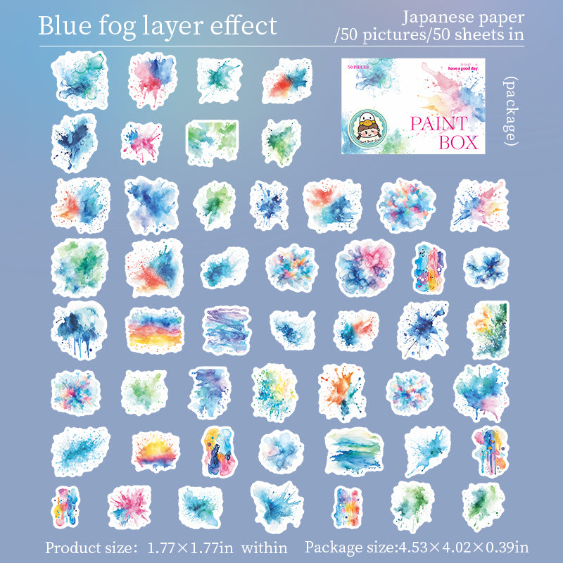 50pcs paint color sticker pack(S25071503)