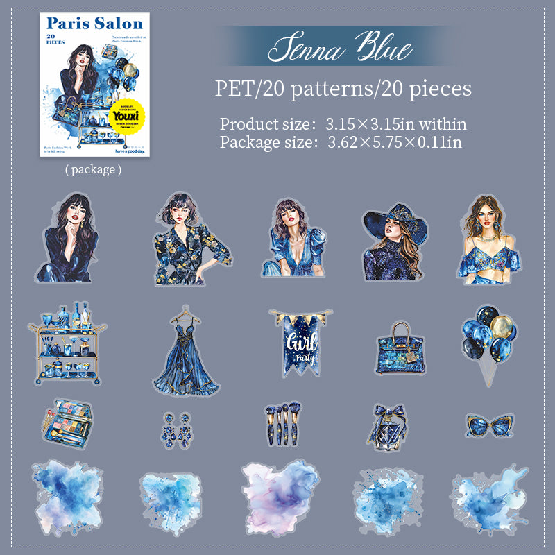 20pcs paris fashion PET sticker pack(S25072203)