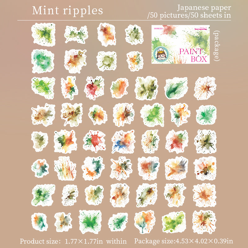 50pcs paint color sticker pack(S25071503)