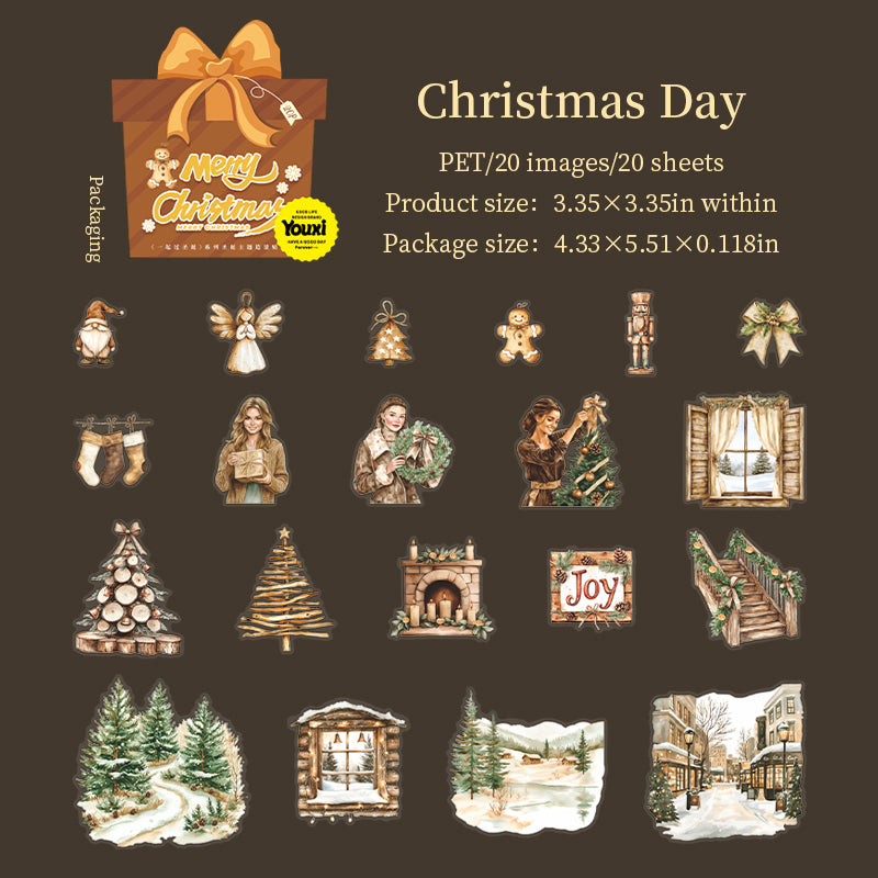 20pcs Christmas PET-sticker pack (S25081903)