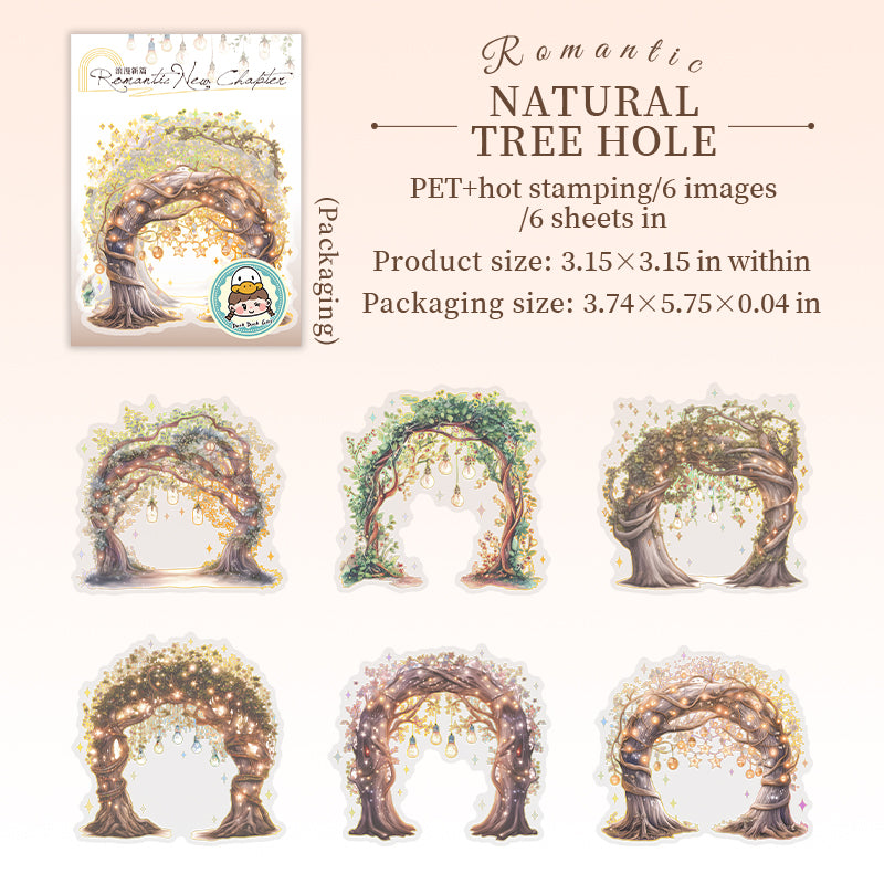 6pcs light flower gate PET-sticker pack (S25072903)