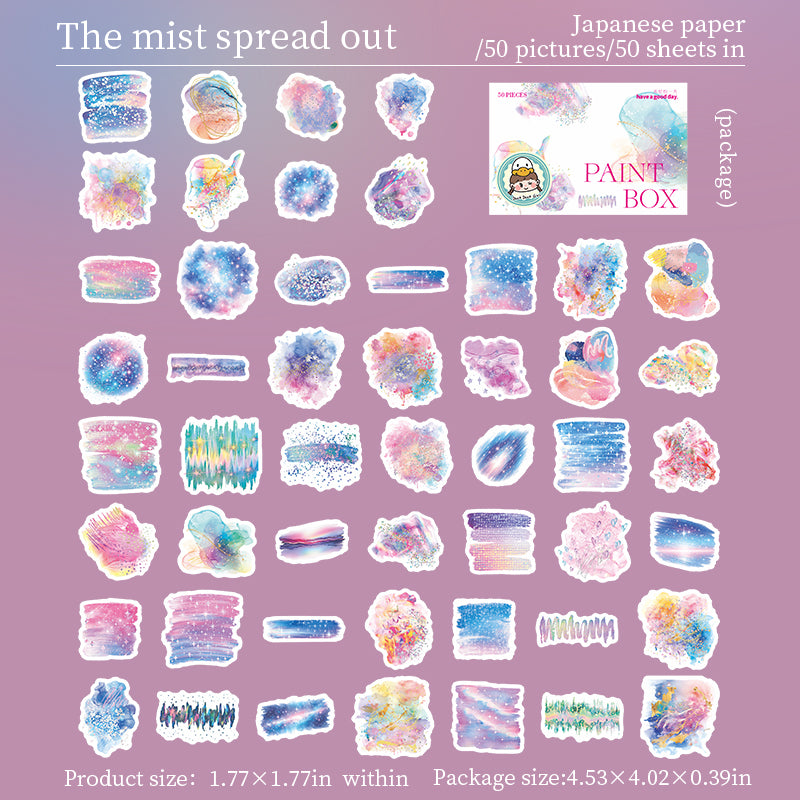 50pcs paint color sticker pack(S25071503)