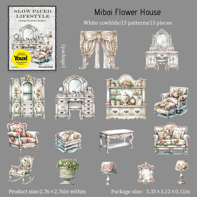 15pcs lifestyle furniture sticker pack (S25080604)