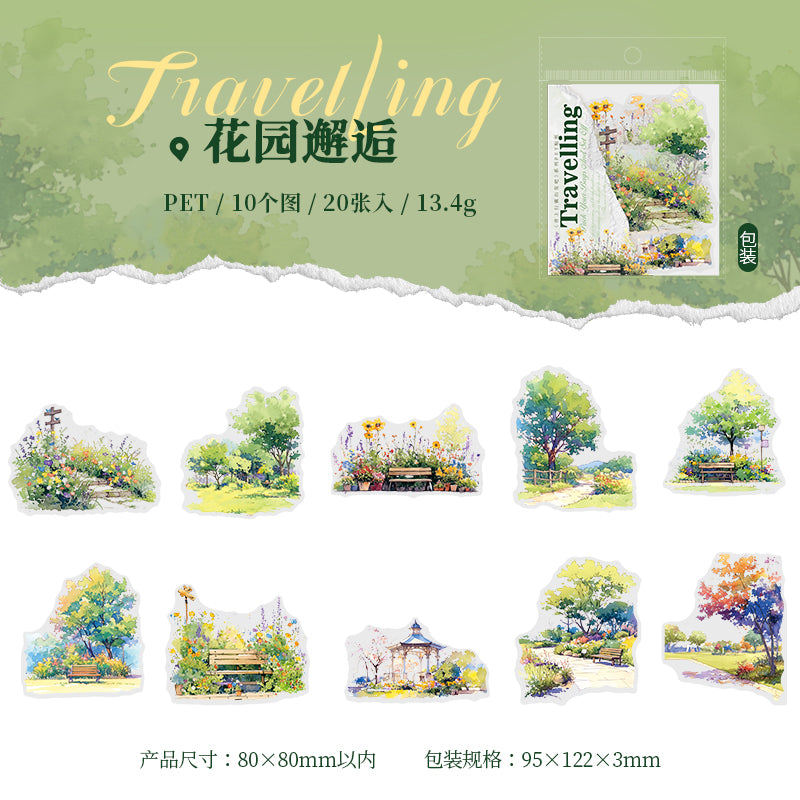 20pcs traveling sticker pack (S25071204)