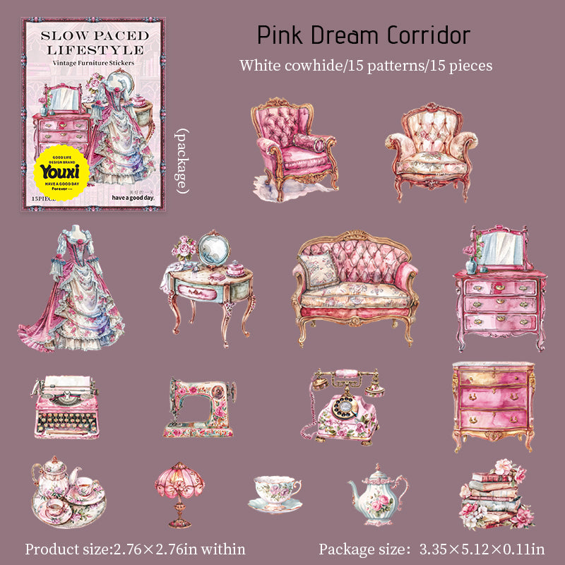 15pcs lifestyle furniture sticker pack (S25080604)