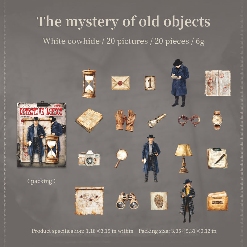20pcs detective agency sticker pack (S25082504)
