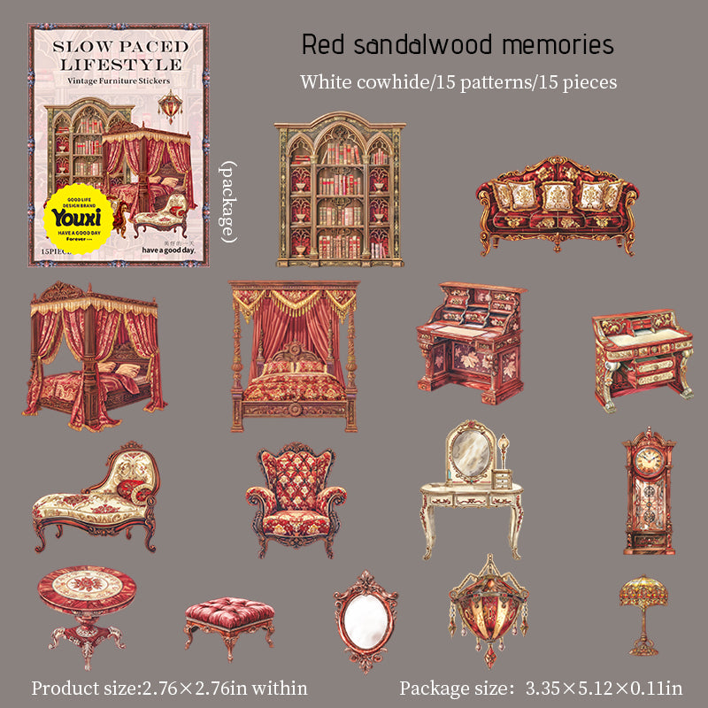 15pcs lifestyle furniture sticker pack (S25080604)