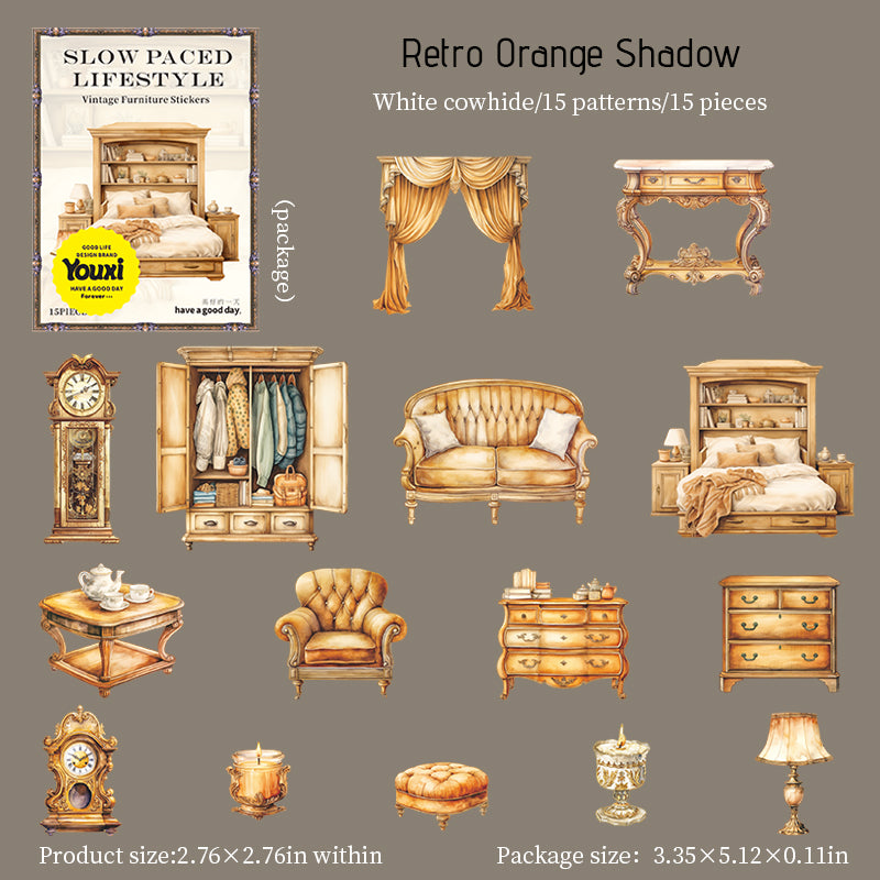 15pcs lifestyle furniture sticker pack (S25080604)