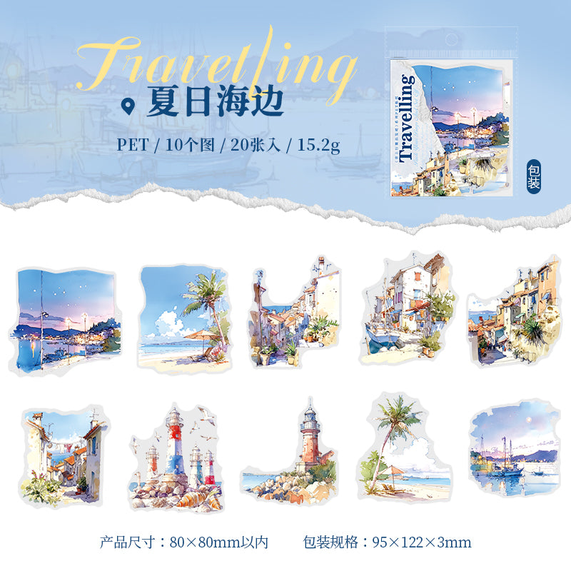 20pcs traveling sticker pack (S25071204)