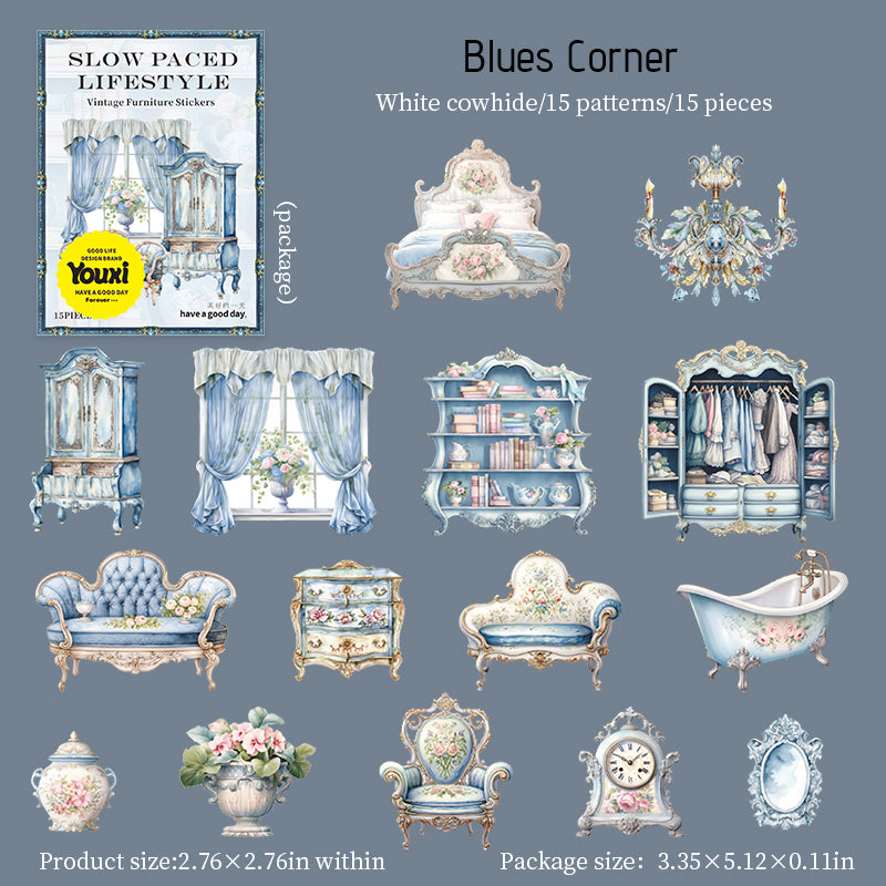 15pcs lifestyle furniture sticker pack (S25080604)